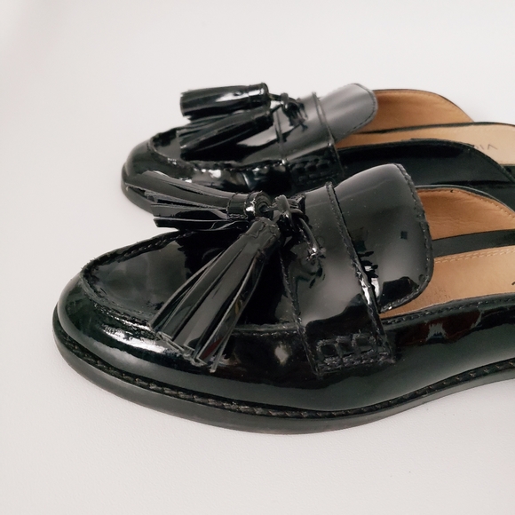 Vionic 6 Reagan Black Patent Leather Loafers Mules - Picture 4 of 8